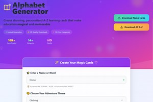 Alphabet Generator - Premium A-Z Learning Cards