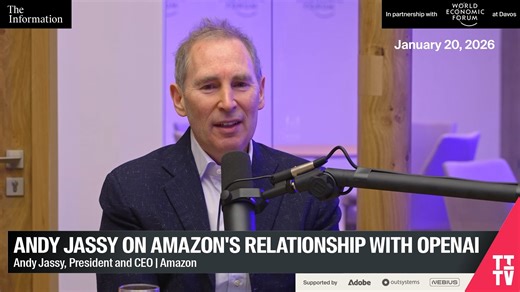 Amazon CEO Andy Jassy wants to deepen ties with OpenAI. Speaking with Jessica Lessin in Davos, he declined to comment on investment rumors but emphasized the desire to work together. The Information has since reported Amazon is in talks to invest potentially more than $20B. | The Information | Facebook