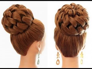 Wedding prom hairstyle for long hair. Updo tutorial