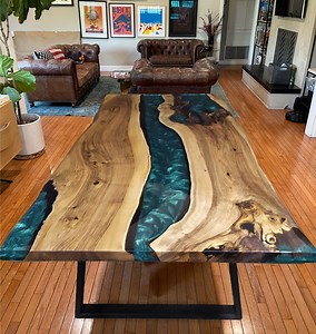Epoxy Dining Table Epoxy Table, Wood Epoxy Dining Room Table, Live Edge Epoxy Resin Table Top, Wood and Epoxy River Table Top and Legs - Etsy