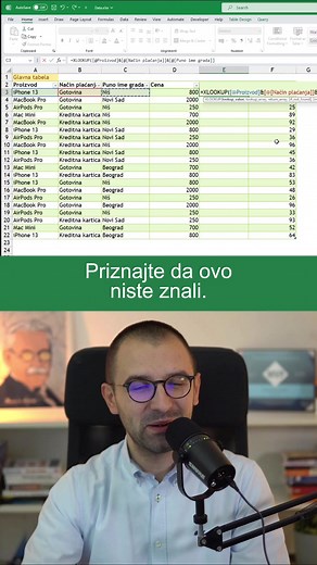 Kada VLOOKUP ne radi posao, u pomoć nam pristiže XLOOKUP! 😄 Uz ovu funkciju možemo da povučemo više kriterijuma iz različitih kolona, ukrstimo podatke iz različitih sheet-ova i sebi skratimo nekoliko sati rada. Bravo i hvala na velikoj uključenosti u komentarima na prethodnom videu, baš sam ponosan na našu zajednicu! 💚 #excelgrasic #excel #microsoft #data #outliers #microsoftmvp #microsoftexcel #microsoftambassador #outliers #data #dataanalytics #xlookup #vlookup