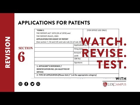 Patent Agent Exam - Revision - Section 6 - Applications for patents - Who can apply.