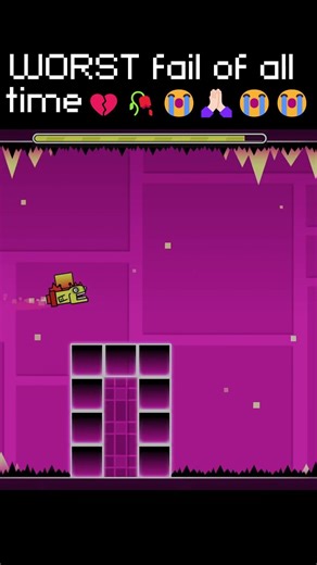 Worst fail in gd history💔🥀🙏🏻😭😭 #geometrydash #gd #funny