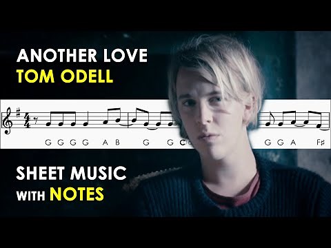 Another Love | Sheet Music with Easy Notes for Recorder, Violin Beginners Tutorial | Tom Odell