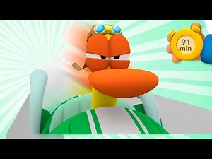 🏎️ POCOYO AND NINA - Fast Race Cars [91 min] ANIMATED CARTOON for Children | FULL episodes