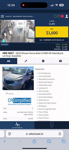 🚗🔥 Watch this 2015 Nissan Versa go up for auction! The bidding started at just $1,500 – who’s taking it home? 🏁💰 If you want to join the auction and get great deals on cars, DM me now! 📩 #CarAuction #NissanVersa #AuctionDeals #BidNow
