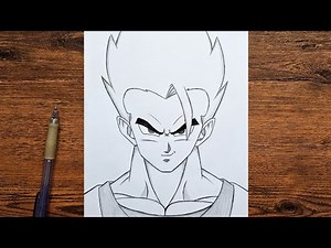 Easy Dragon Ball drawing | How to draw Gohan step by step | easy tutorial