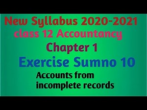12th Accountancy- Chapter 1(Exercise sumno 2)
