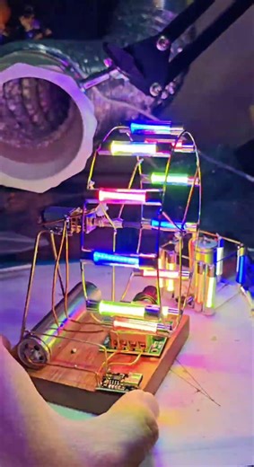 Build Your Own Cyberpunk Ferris Wheel! ✨ Desktop RGB Glow Kit