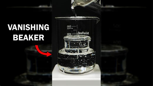 Liquid makes beaker absolutely disappear