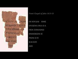Reading the oldest fragment of the New Testament - Papyrus P52