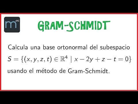 Método de Gram Schmidt para obtener bases ortonormales (Universidad)