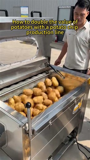 How to double the value of potatoes with a potato chip production line #potatochips #potatochipmachine #potatoprocessing #Foodprocessing #FoodMachinery