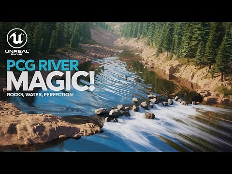 How to Create Stunning PCG Rivers with Flowing Water and Rocks in Unreal Engine 5