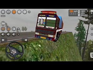 New loaded 14 wheeler Lorry cement export in offroad | Bus simulator Indonesia gameplay | lorry mod