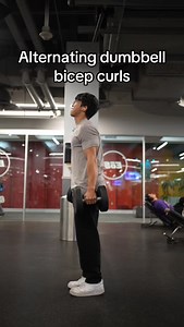 74K views · 3.3K reactions | Here’s how to have a better alternating dumbbell bicep curl 1) keep your glutes squeezed to avoid leaning back 2) keep your shoulders back to avoid bringing in your front delts. 3) lean just a bit sideways towards the working arm for even better stability. Time to get some big anaconda arms Outfit from @ayblmen - CODE “PATH” for an extra 10% #fitness #gym #beaybl | Tyler Path | Facebook