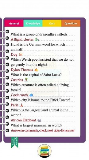 General Knowledge Quiz Questions Part 20