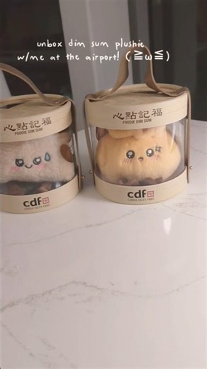 Open dim sum plushies w/me at the airport!! (≧ω≦) #cute #dimsum #airport ‪@simplylives-143‬