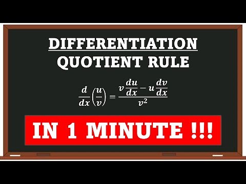 Quotient Rule Differentiation Explained in 1 Minute