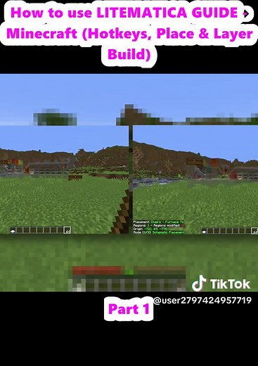 How to use LITEMATICA GUIDE - Minecraft (Hotkeys, Place & Layer Build) (1)