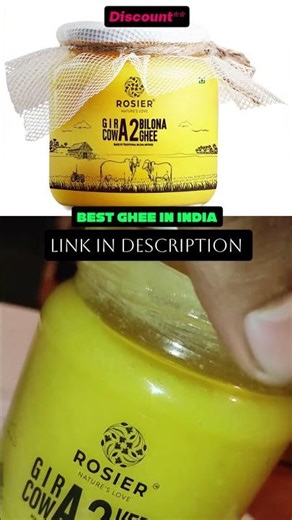 ROSIER A2 Gir Cow Ghee Review | Traditional Bilona Method Pure Grassfed Desi Cow Ghee #shorts #india