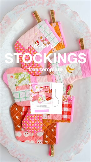 NEW mini stockings, *free* Christmas Sewing Project for BEGINNERS ✨ #sewing