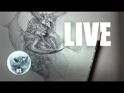 Designing a Gigantic, Scary, Worm Creature with Teeth: Part 1(Live)