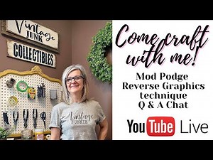Making signs with the Mod Podge reverse graphics technique Q & A session / Work away with me /