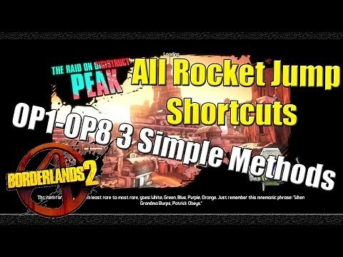 Borderlands 2 | All Digistruct Peak Rocket Jump shortcuts | Tutorial OP1-OP8