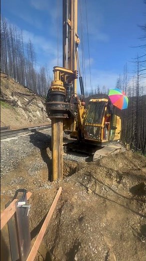 Operating the Pile Rig – Soldier Pile Wall Installation in Action 🏗️