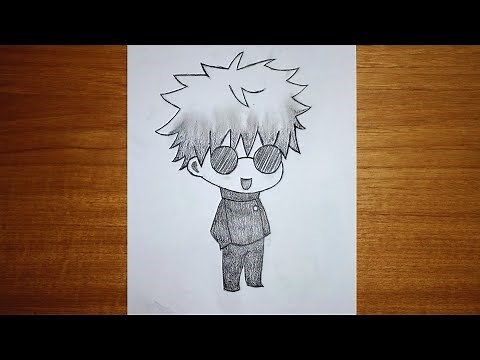 How to draw Satoru Gojo Chibi | Jujutsu Kaisen | Step by step