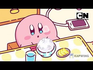 Kirby Cute Animation Eating rice on Cartoon Network but it's Reversed Version