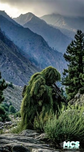 Pak Army Sniper DISAPPEARS! 😱 | Ghillie Suit Camouflage Magic#military #viral #shorts