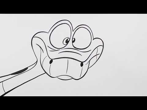 How to Draw Kaa from the Jungle Book- Easy Drawing