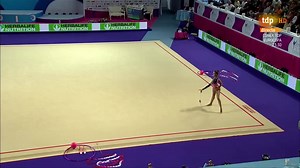 51K views · 1.4K reactions | Rita rocks the stage with her awesome clubs routine on ''We will rock you'' by Queen  You can definitely hear the whole Israeli crowd loved this routine! Mamun scored a 19,333 for this routine  | Rhythmic Gymnastics | Facebook