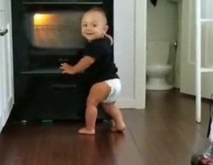 This baby really knows how to shake his booty.