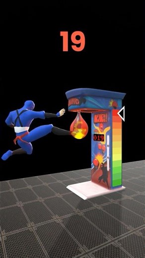 Ninja vs Punching Machine! 🥊💥 #shorts #youtubeshorts #shortvideo #viral #trending #gamingshorts