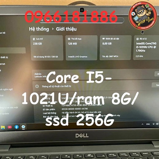  DELL LATITUDE 3410 I5 THẾ HỆ 10TH/RAM 8G/SSD 256G/14" FHD – XÁCH...