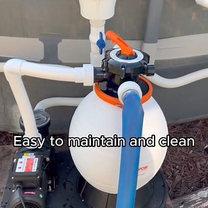 Sand Filter Pump for Above Ground Pools, 3000 GPH, 3/4 HP Swimming Pool Pumps System & Filters Combo Set with 6-Way Multi-Port Valve & Strainer Basket, for Domestic and Commercial Pools. Get Yours Today>> https://s.vevor.com/QTXONM | VEVOR Home Improvement