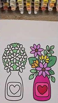 Color With Me | Flowers in a Jar | Relaxing Adult Coloring for Stress Relief #coloring