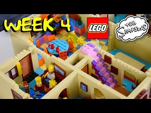 Building The Simpsons Springfield in LEGO - Interior and Walls of The Simpsons House - Week 4