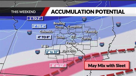 Where snowfall will be the worst this weekend: Map