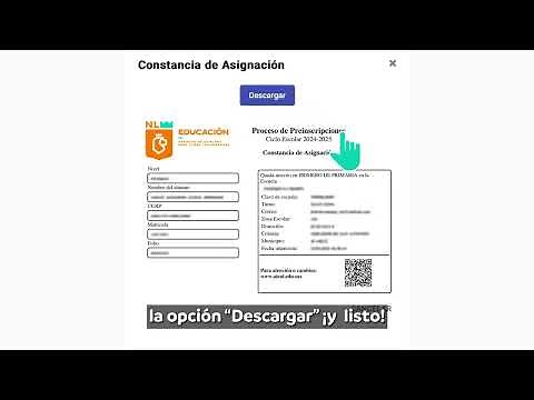 Tutorial para descargar tu constancia de asignación ciclo escolar 2025-2026.