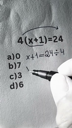 Tricky Algebra Quiz! 😱 4(x + 1) = 24 Solve in 5 Seconds #shorts
