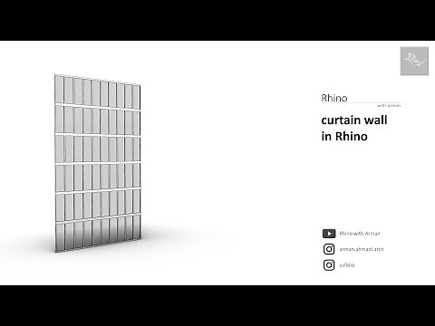 curtain wall in rhino | glass panel in rhino and grasshopper