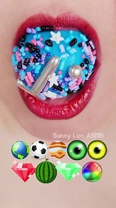 76K views · 1.3K reactions | asmr EATING EMOJI FOOD EARTH BALL GUMMY POP ROCKS SPRINKLE 볼 젤리 eating sounds #ASMR #RAINBOW #FOOD #EATING #JELLY #KOREAN #MUKBANG #EMOJI #SOUND #CHALLENGE #YUMMY | Sunny Lips ASMR | Facebook