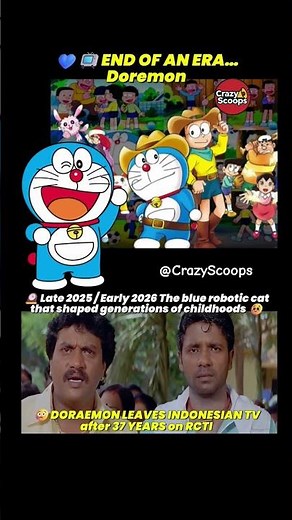 Doraemon Bids Goodbye After 37 Years on Indonesian TV 💙😢 | End of an Era on RCTI #trending #doremon