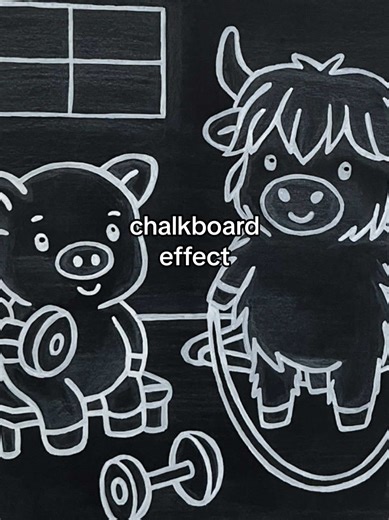 chalkboard effect 🖤 inspo: @Simply.colouring this has been on my to do list for agessss, thank you @Melissa✨🎨 for suggesting that i try this effect!!! pens: @Ohuhuart @Ohuhu UK alcohol marker, @Faber-Castell white colouring pencil and @grabieofficial white acrylic pen!!! (all the pens i use are linked in my amazon storefront 🫶🏻) page: from my book ‘colouring adventures’ link in bio 🖤 #colortok #colorwithme #coloringeffects #coloringinspo #simmicolours