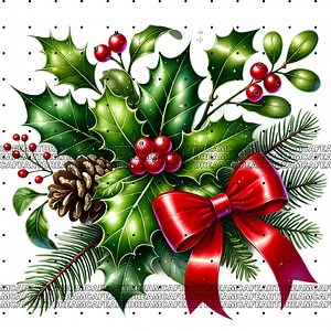 32 PNG Christmas Holly & Mistletoe Clipart Bundle, Set 3, Festive Illustrations Designs, Instant Digital Download, Unlimited Commercial Use - Etsy UK