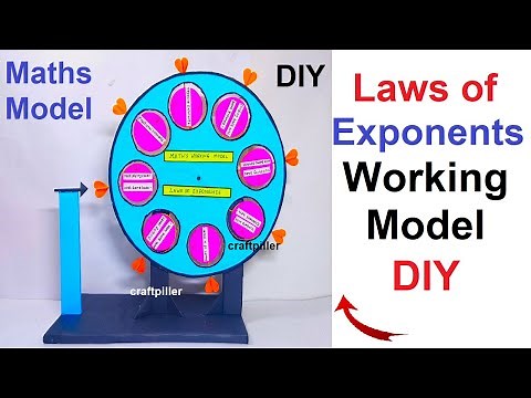 laws of exponents working model - maths tlm - diy | craftpiller